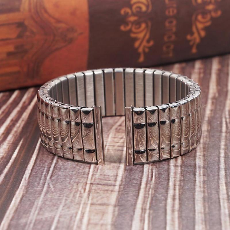 10 12 14 16 18 20 MM Stretch Expansion Stainless Steel Parts Watch Band Strap Silver Metal Watch Bracelets Watch Accessories