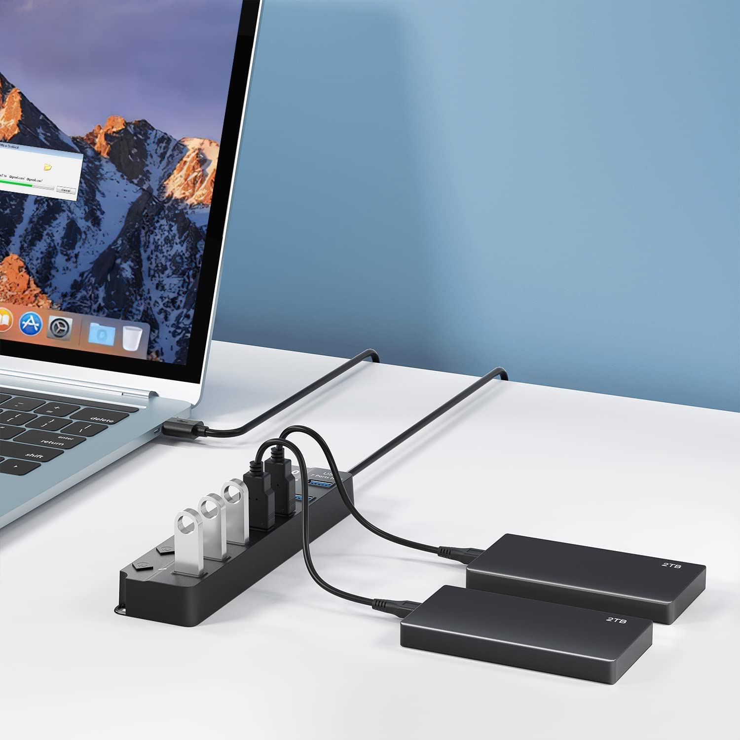 Usb 3.0 hub usb hub 2.0 multi usb splitter hub 100cm langt kabel multiudvidelse til computer bærbar pc tilbehør usb adapter