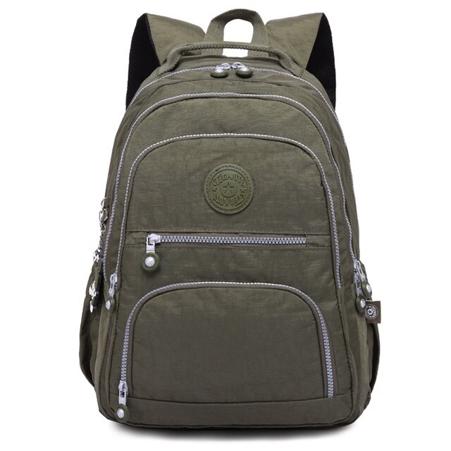 Nouveaux sacs d'école pour adolescentes école Sac à Dos cartable grande capacité voyage Sac Sac multifonction pochette d'ordinateur Sac A Dos: Vert armée