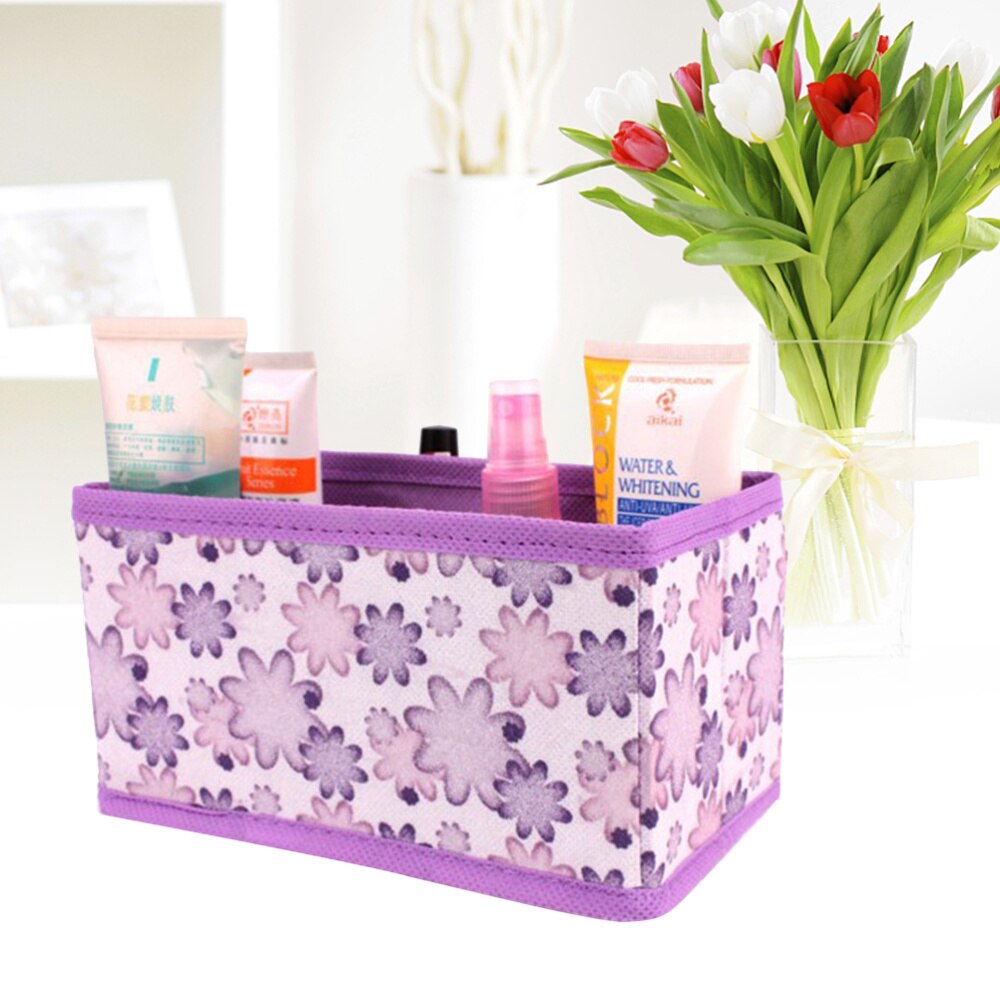 Multifunctionele Opvouwbare Niet-geweven Make Up Cosmetische Opbergdoos Organizer Sieraden Container Bag Case (Roze)