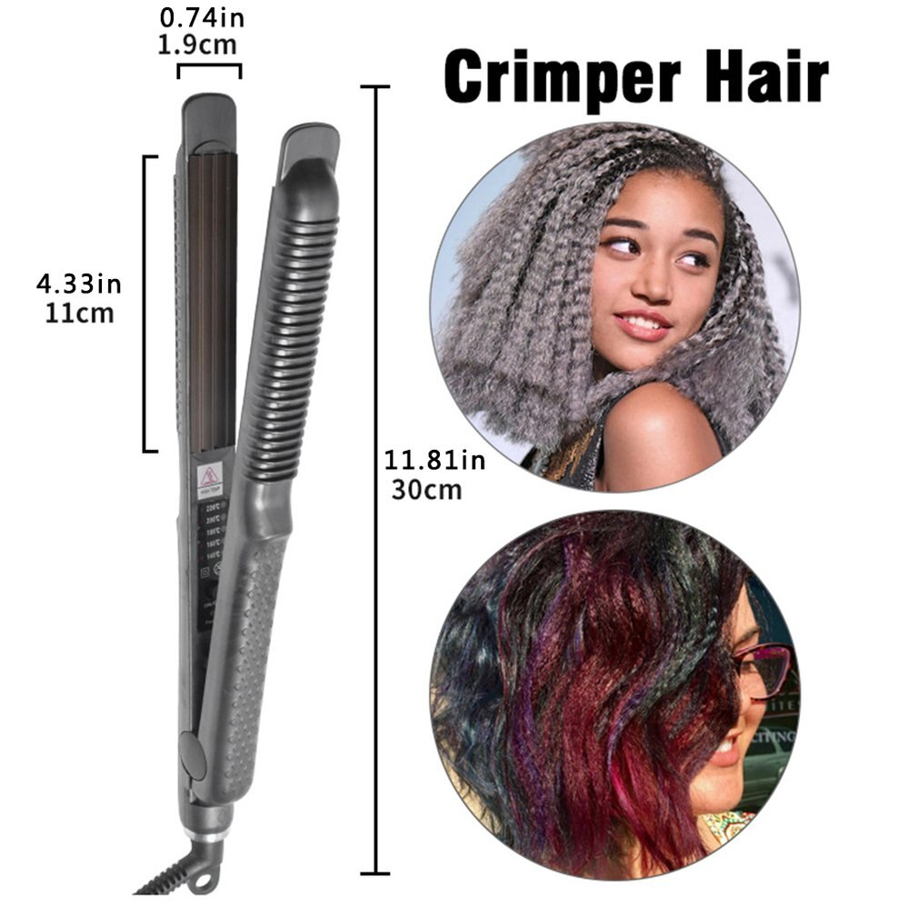 Bølgeblikk hår fluffy hår styler bølge bølgepapp crimper bølger til dame rett hår hår styling verktøy