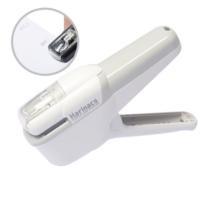 KOKUYO Staple-Free Stapler Harinacs Press SLN-MSH/MPH Embossing Needleless Safe And for Office, Student: MSH110 white