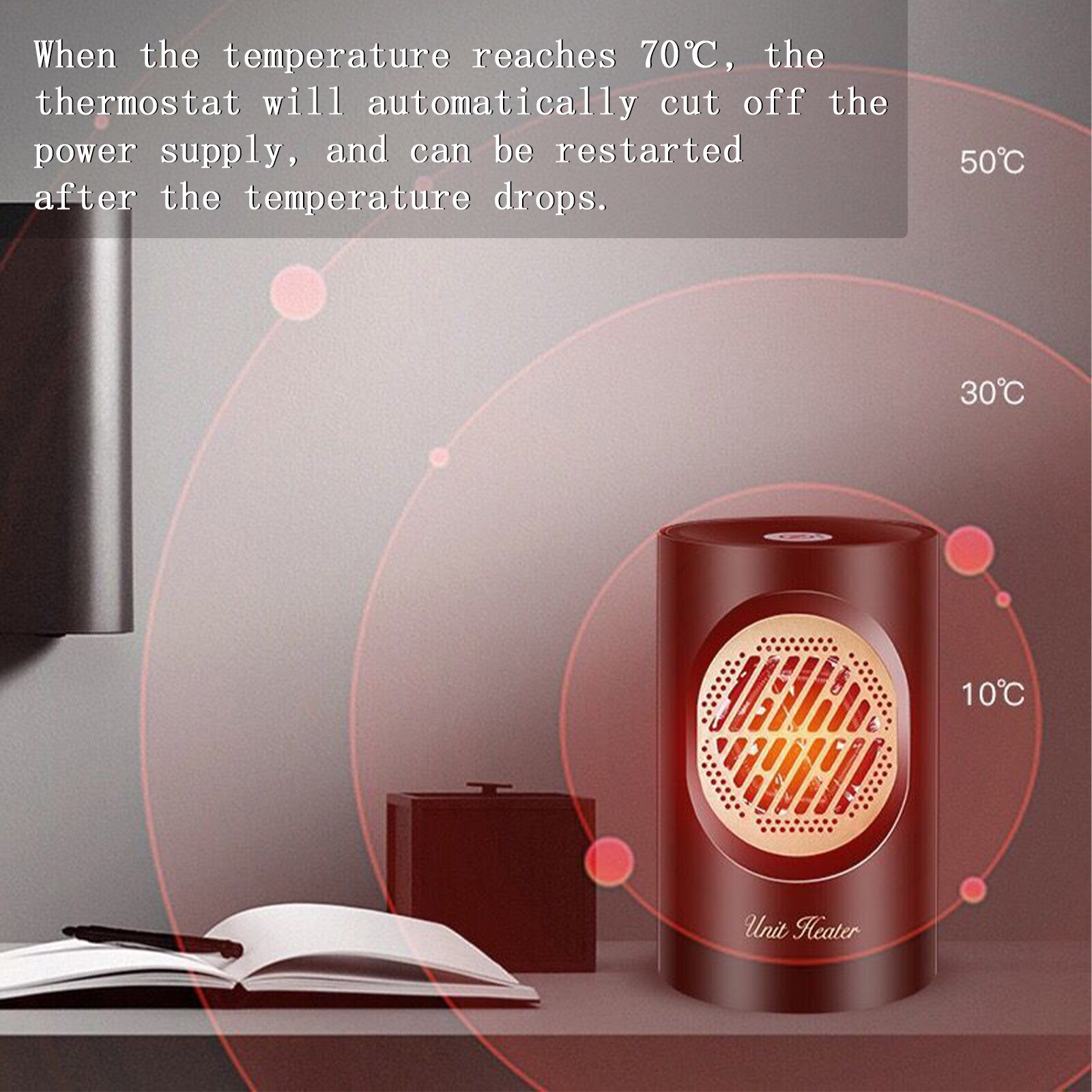 Kachel Draagbare Elektrische Kachels Mini Bureau Verwarming Stille Verwarming Oververhitting Bescherming Voor Office Home Elektrische Kachel