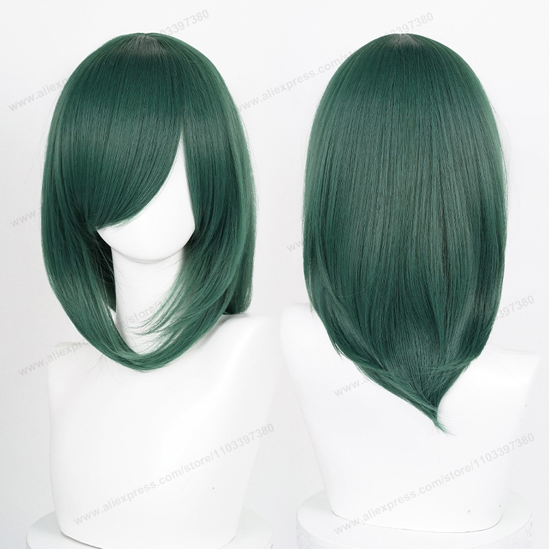 Anime 40 cm Mittel Basic Synthetische Knall blond Cosplay Perücke Schwarz Weiß verrotten Rosa Grün Braun Gold Blau Frauen Hitzebeständige haar