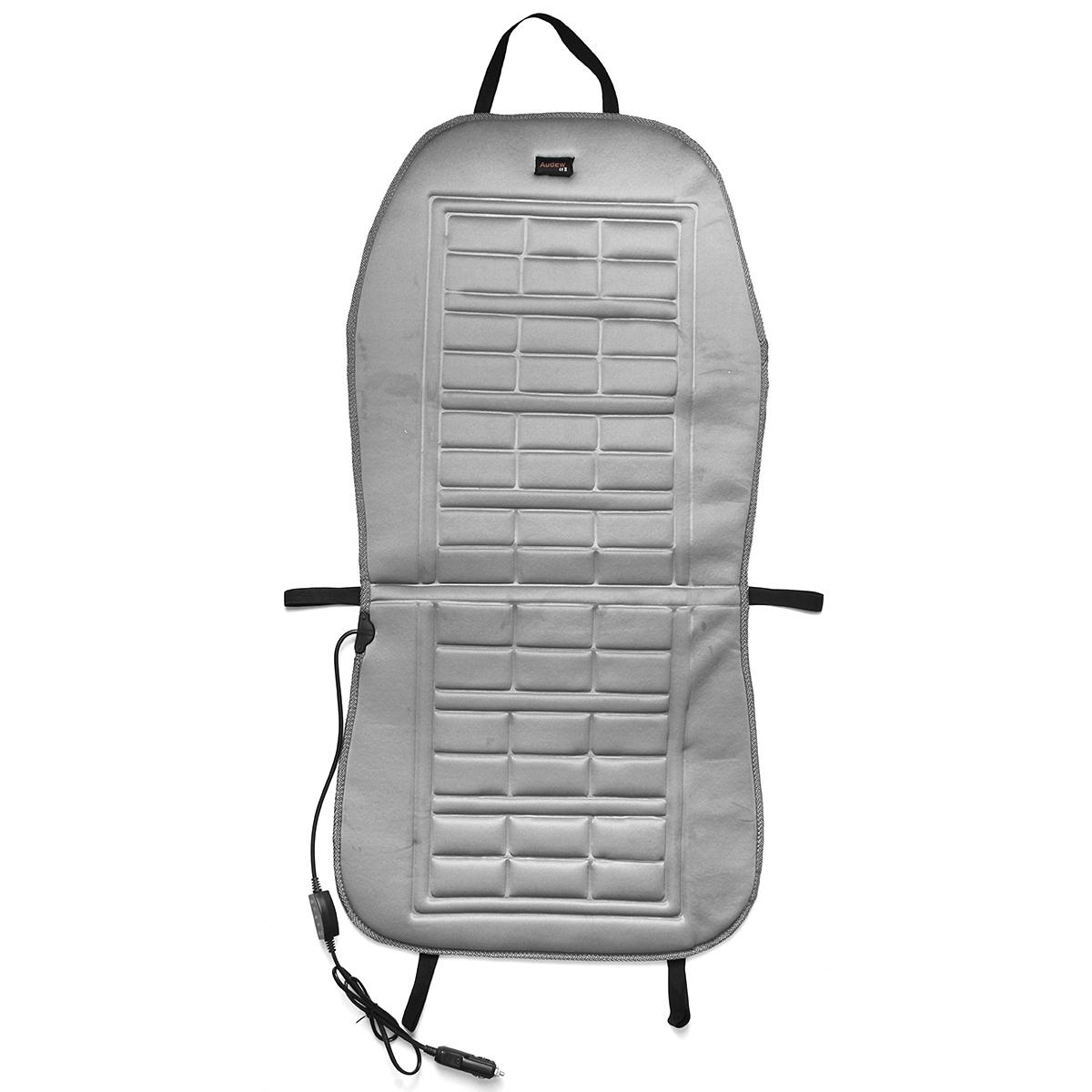 12V Verwarming Zitkussen Auto Front Elektrische Stoelverwarming Winter Seat Warmer Seat Pad Cover Temperatuur Gecontroleerde Snelle Verwarming: 1PC Grey