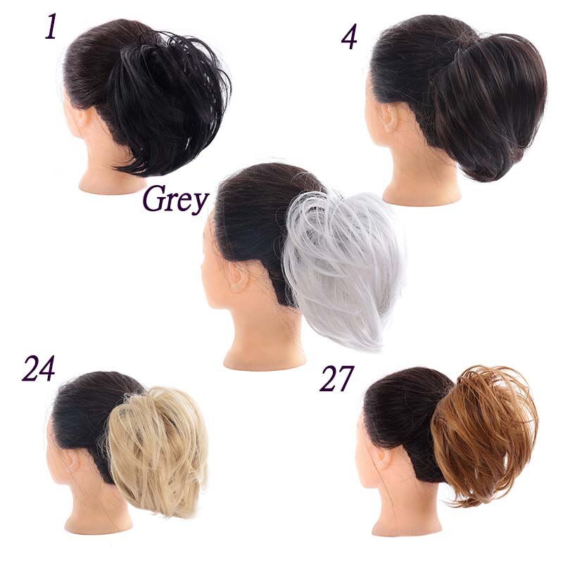 XUANGUANG chignon queue de cheval décoiffé | Chignon pour femmes, chignon à donuts, haute température et résistant à la chaleur