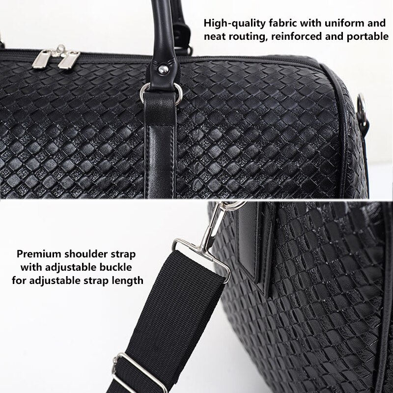 Multifunctionele Waterdichte Schouder Voor Mannen Tote Bagage Plunjezakken Grote Capaciteit Pu Lederen Reistas