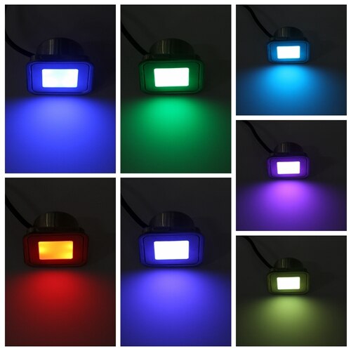Iluminación empotrada para exteriores, IP67 DC12V 0,6 W, luz decorativa para jardín, adoquines LED SMD, lámparas de escalera con caja de inserción: changeable