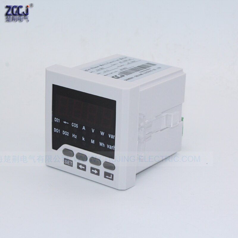 digital panel power meter with RS485 communication A V cos Hz var power actor meter Single phase multifunction power meter