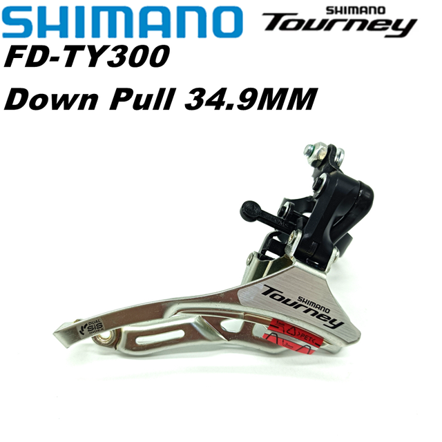 SHIMANO TOURNEY FD-TY300 Front Derailleur Down Swing Clamp Band Mount MTB 3x7/6Speed 18/21S Drivetrains Original Parts: WHITE