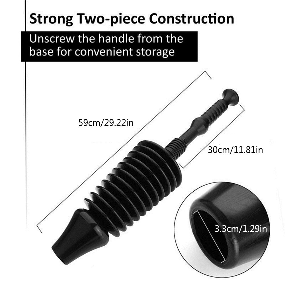 Heavy Toilet Plunger Toilet Suction Flexible Powerful Toilet Suction Sewer Pipe Dredger Rubber Head Plastic Handle Detachable