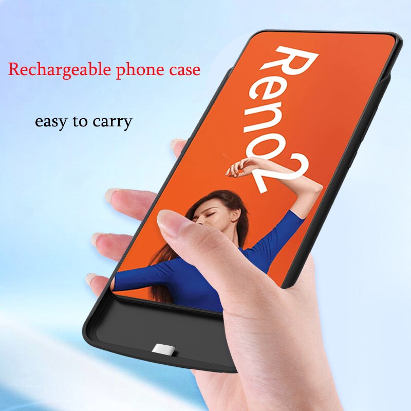 6800mAh Power Bank Case For OPPO Reno 2 Backup Battery Charge For OPPO Reno2 Battery Case Cover