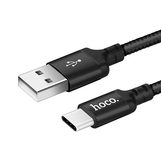 Hoco 1m 2m USB Tipo C Cavo per Samsung S10 S9 Rapido Cavo di Ricarica USB C di Ricarica Veloce per Huawei P30 Xiaomi USB-C Filo del Caricatore: Black / 1m