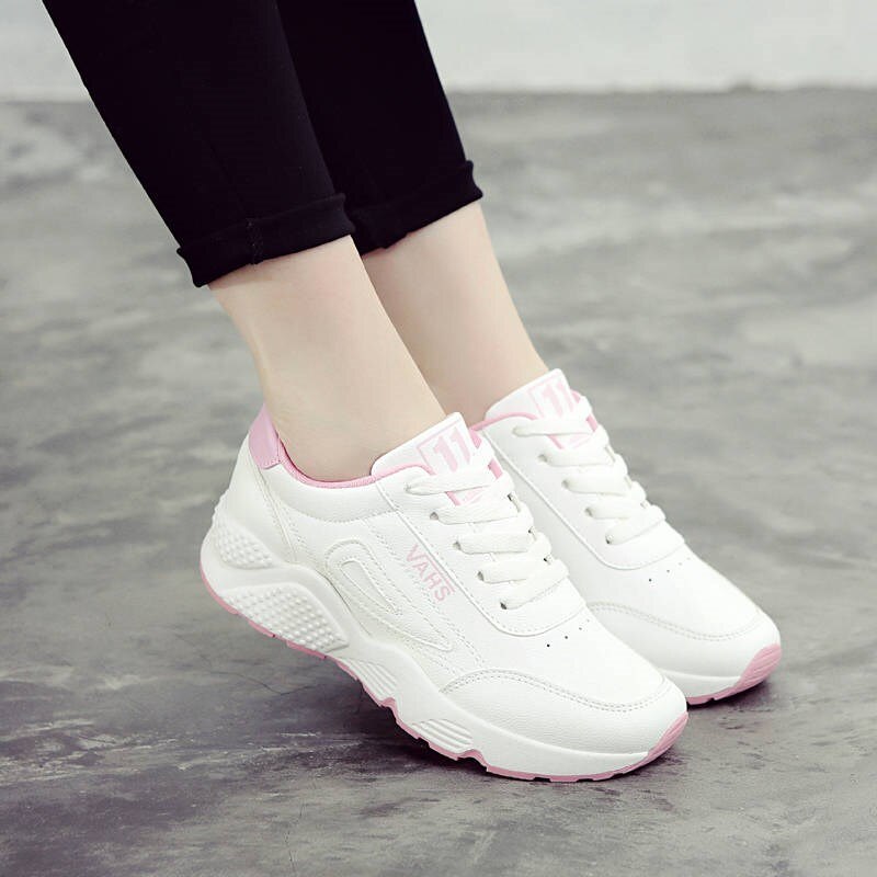 Mærke tenis feminino sneaker hvide kvinder tennissko komfort sportssko dame fitness sneakers gym atletiksko: Lyserød / 6