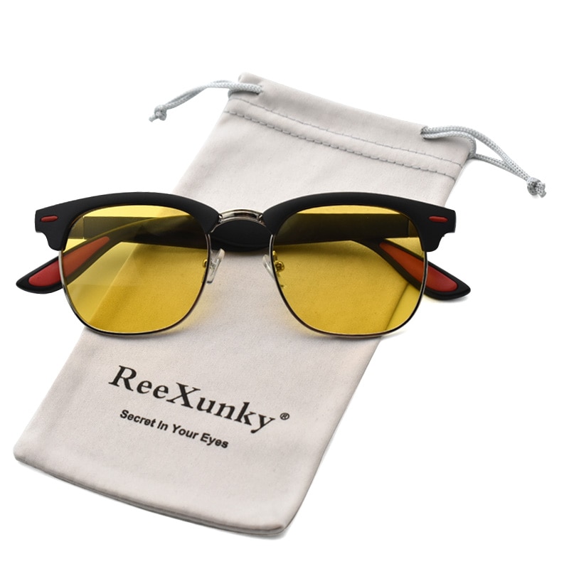 Nachtsicht Gläser Männer Gelb Objektiv Anti Blendung Nacht Fahren Sonnenbrille
