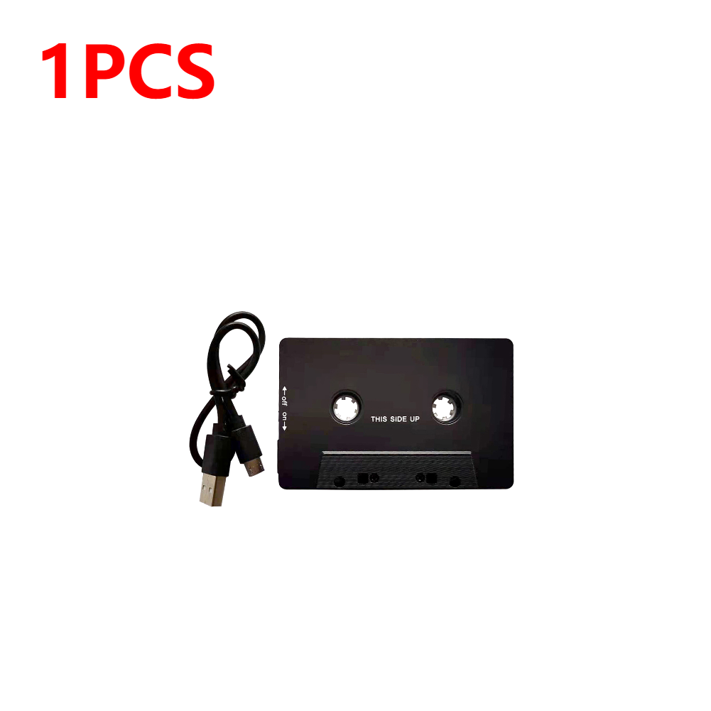 Bluetooth-kompatibel Konverter Auto Band AAC MP3 SBC Stereo Audio- Kassette Spieler AUX Adapter kabellos BT 5,0 Universal- Spieler: Schwarz