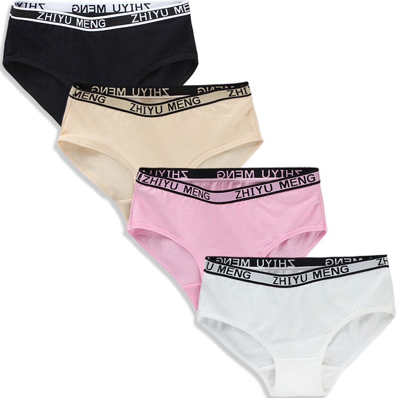 4 pz/lotto mutandine per bambini 8-14 anni biancheria intima per adolescenti in cotone mutandine per ragazze: heibaifufen