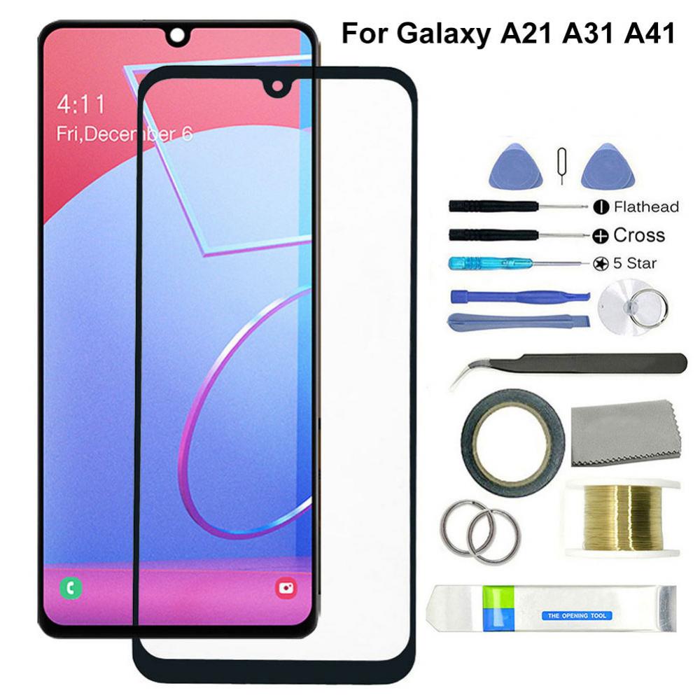 Suitable for Samsung Galaxy A21 A31 A41 replacement screen front glass lens repair kit touch screen glass + repair tool
