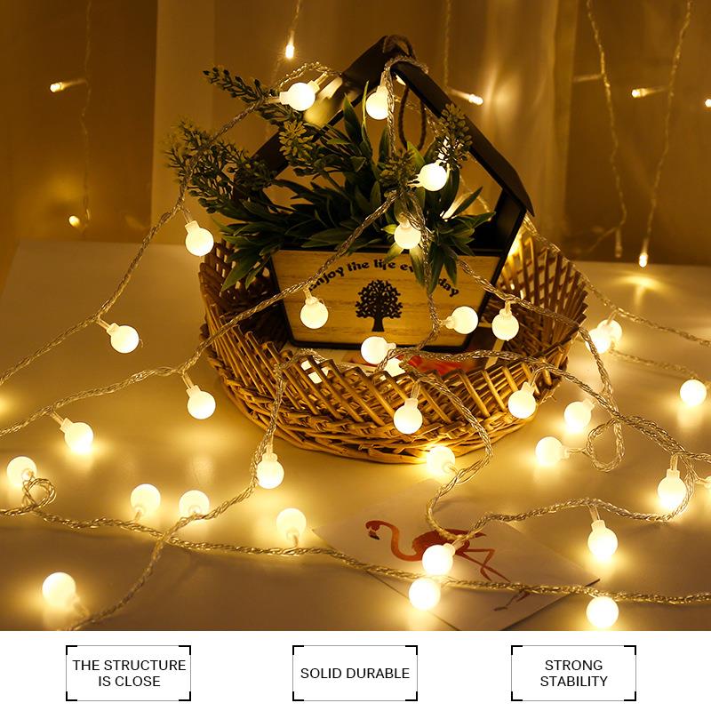 Licht Chain Ball LED String Verlichting 10M Lamp Light String Waterdichte Outdoor Bruiloft Kerst Led String