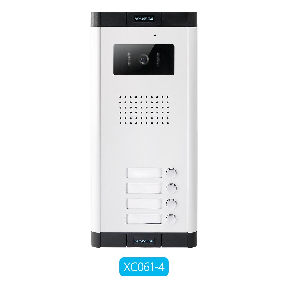 Homsecur 520c/xc061- serie udendørs kamera 700 tvline ir nattesyn til video-dørtelefonsystem med flere lejligheder: Xc061-4