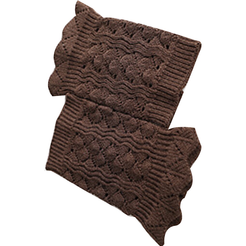 1 Pair Cute Soft Lace Women Girl Winter Leg Warmers Acrylon Crochet Hollow Knit Boot Socks Toppers Cuffs