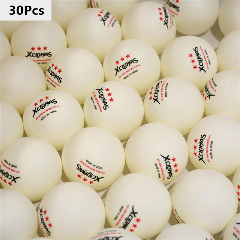 XCLOHAS 30/50/100pz Inglese Tavolo Palle Da tennis di Nuovo ABS di Plastica ping Pong Palline 3 stella 2.8g 40 + millimetri Palle di Formazione per la Partita di club: bianca 30