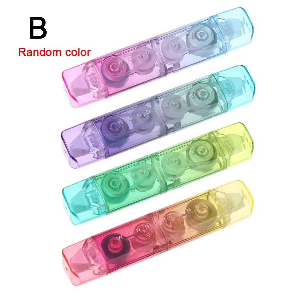 Rodillo de palo de puntos rellenable 2 en 1, cinta de corrección de doble cara, dispensador de cinta adhesiva de pegamento, papelería, decoración de álbumes de recortes, 1 ud.: B