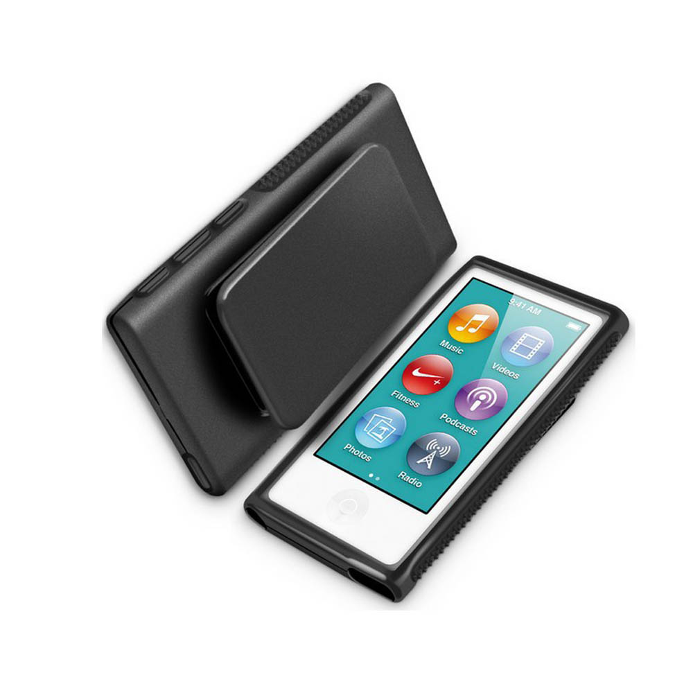 Weicher tpu gummi fallen abdeckung für ipod nano 7 7g 7 gürtel Clip mit 2 stücke bildschirms chutz folien