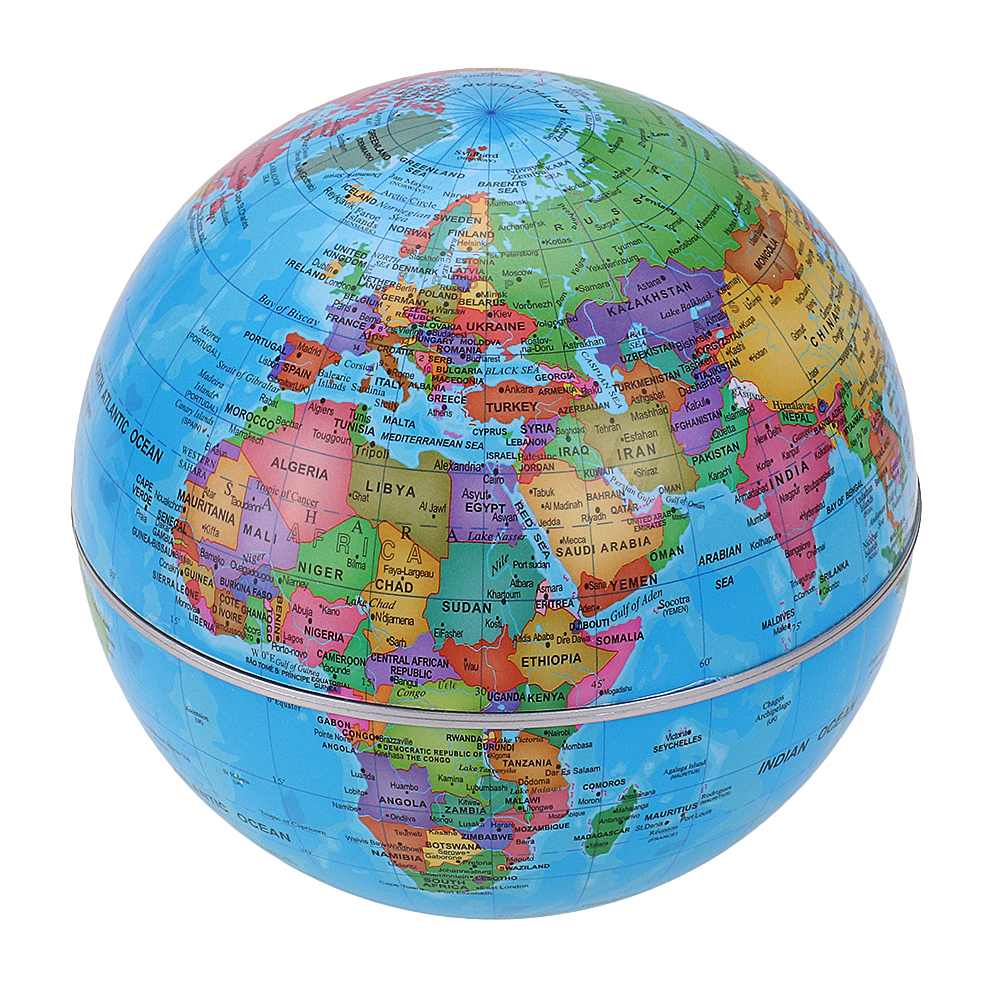 Solar Automatic Rotating Globe Decorative Desktop Earth Geography World Globe Base World Map Education Science Toys