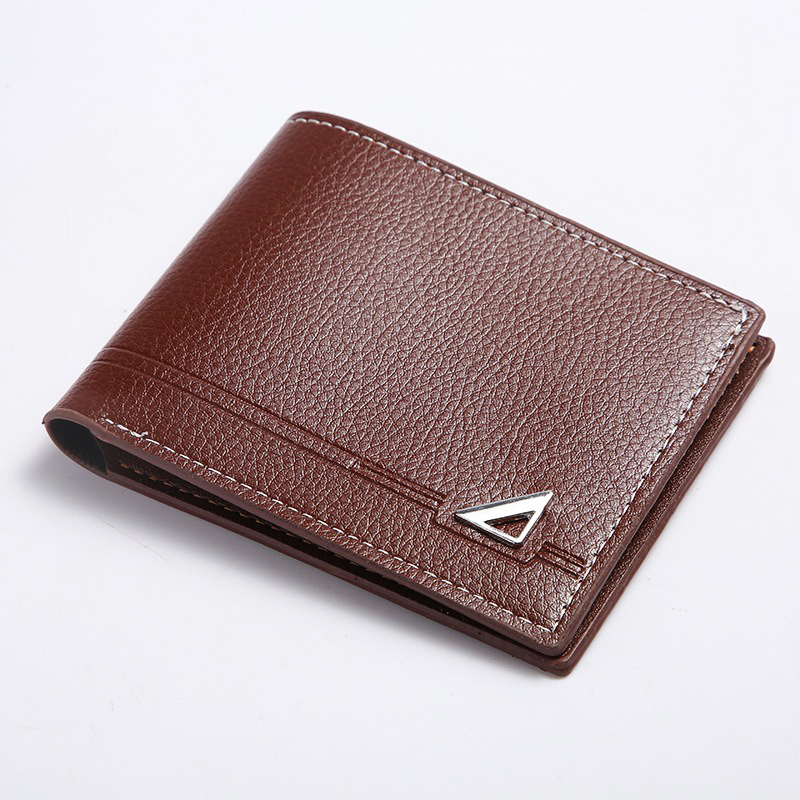 Men's Short Wallet PU Leather Thin Men Coin Pocket Korean Multi-function Leather Purse Shopping Credit ID Cards Holders