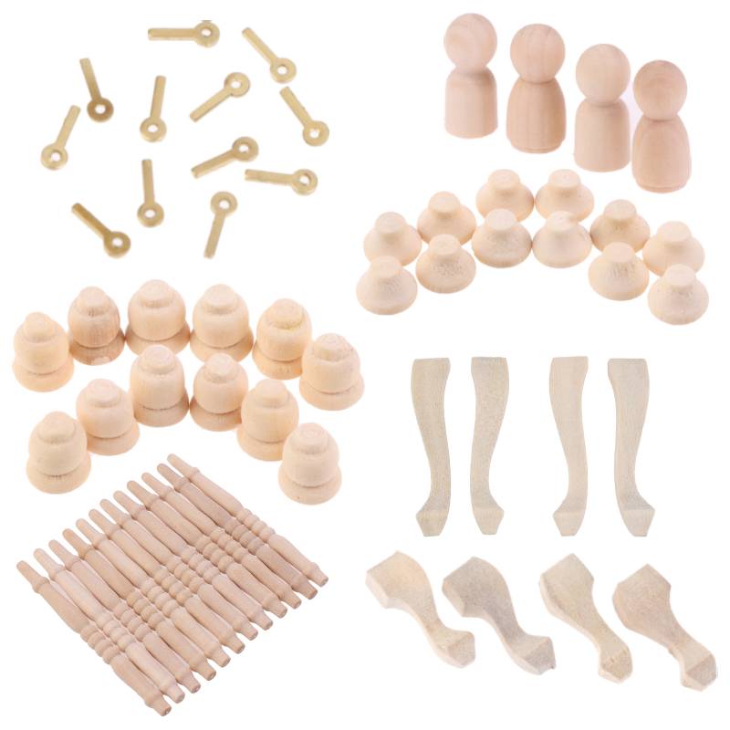 Mini handmade pocket cabinets tea table sofa legs Mini Wainscot Wall Decoration DIY Accessories DIY Doll House furniture parts
