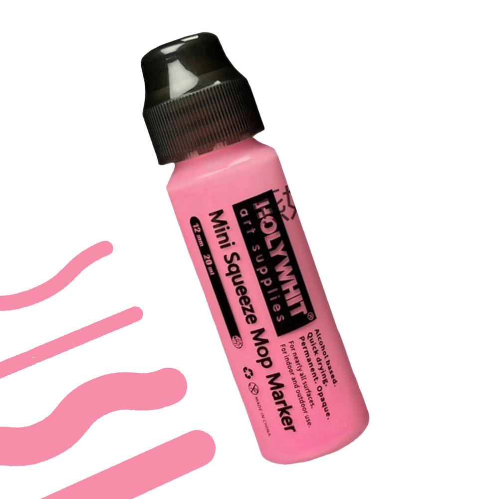 Rotulador de grafiti para resaltar, rotulador de pintura acrílica recargable, bolígrafo de firma fluorescente, suministros de pintura de grafiti, 12mm/20ml: Rosa