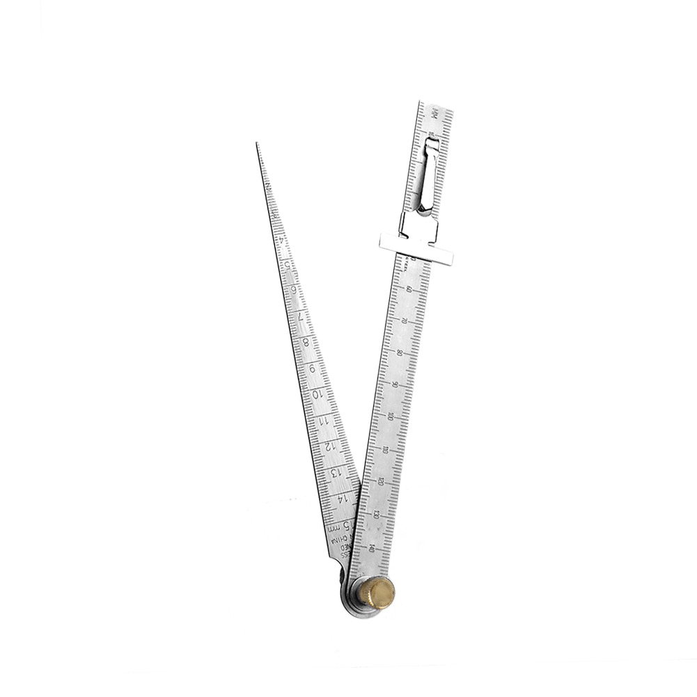 2 In1 Stainless Steel Measuring Tool Wedge Taper Ruler 0-150mm Feeler Gauges Bore Measurement Depth Ruler Hole Inspection