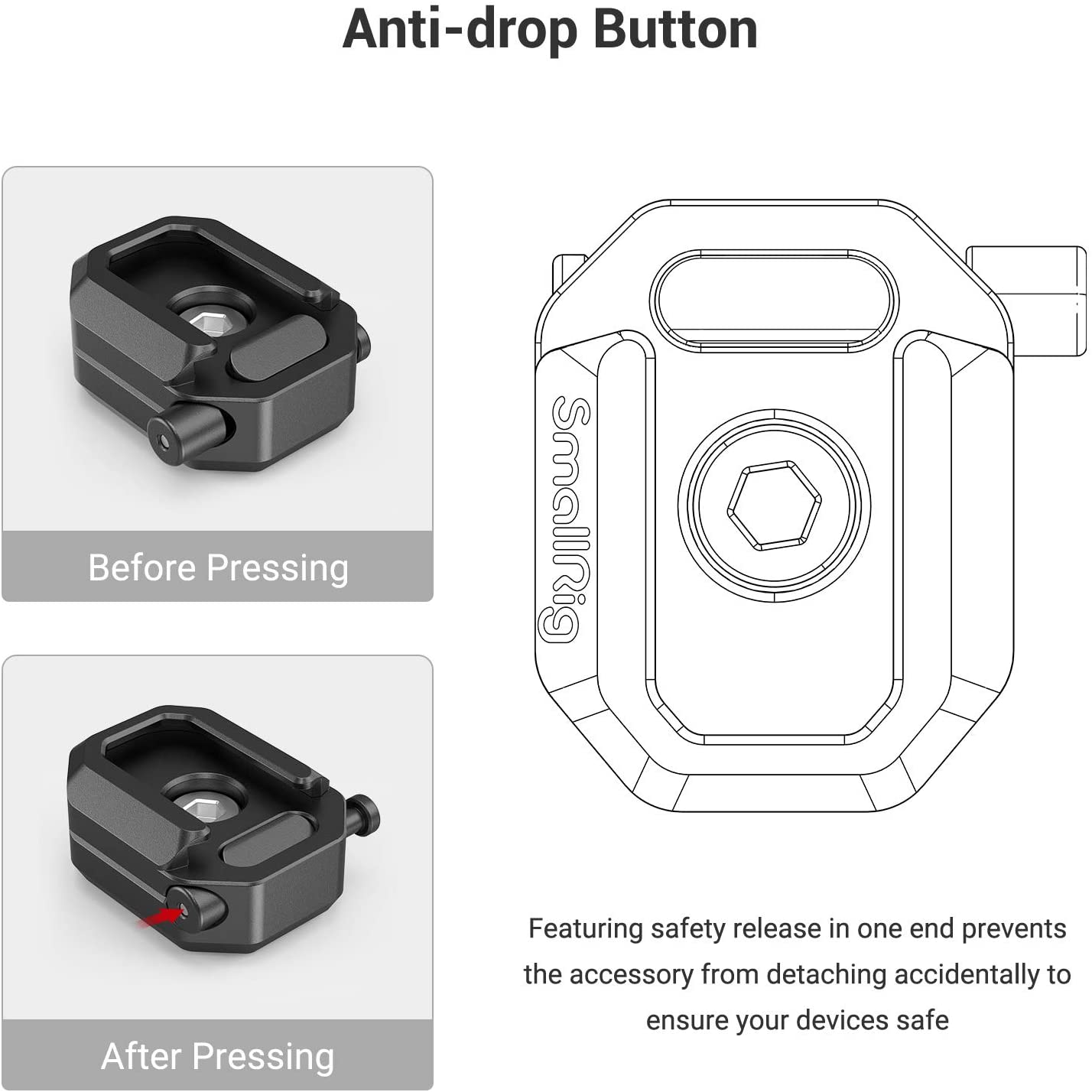 SmallRig – support de chaussure froide multifonctionnel avec dégagement de sécurité 2797