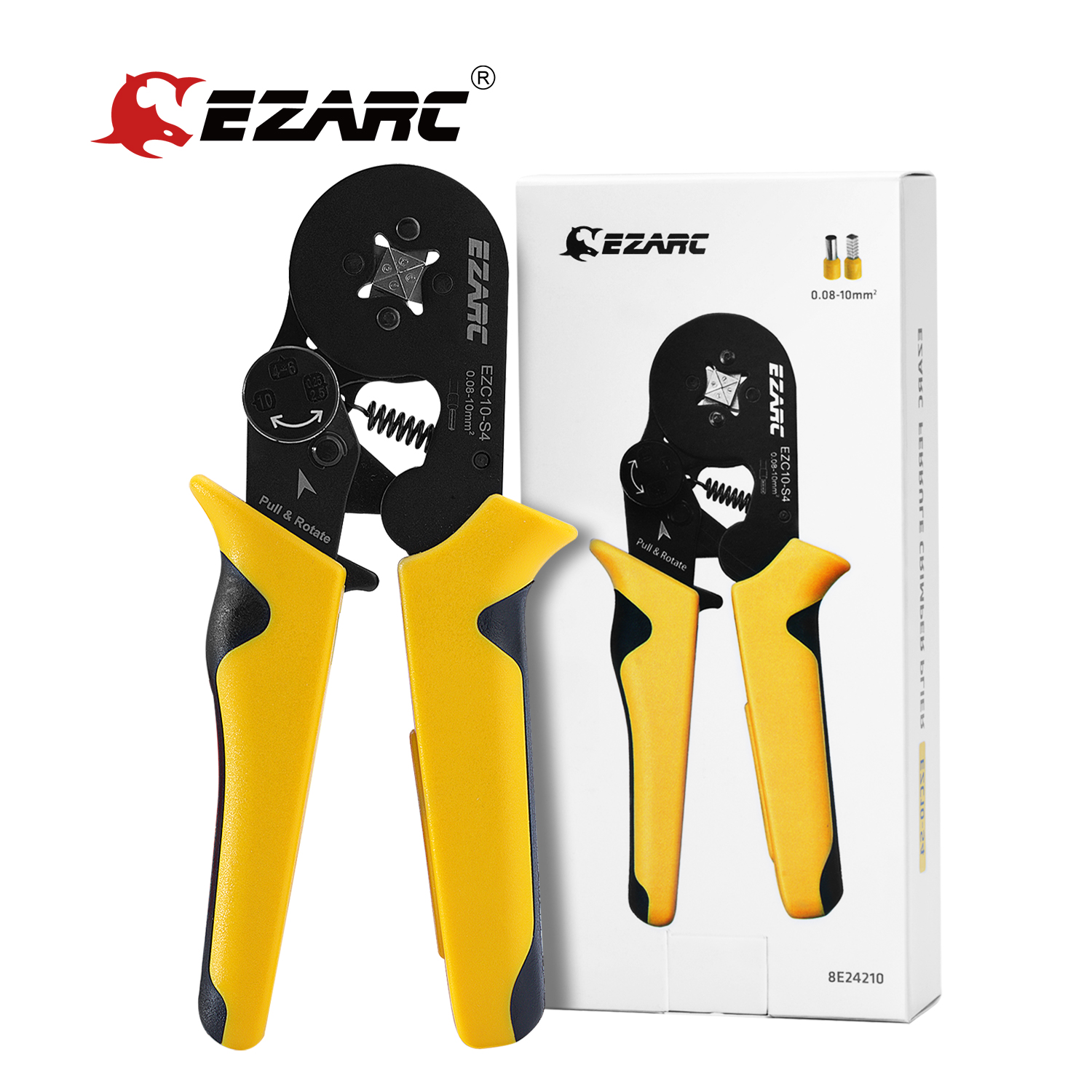 EZARC – outil de sertissage de virole precva AWG23-7, fil à cliquet auto-ajustable, 0.25 à 10 mm², pince à sertir, poignée ergonomique: Default Title