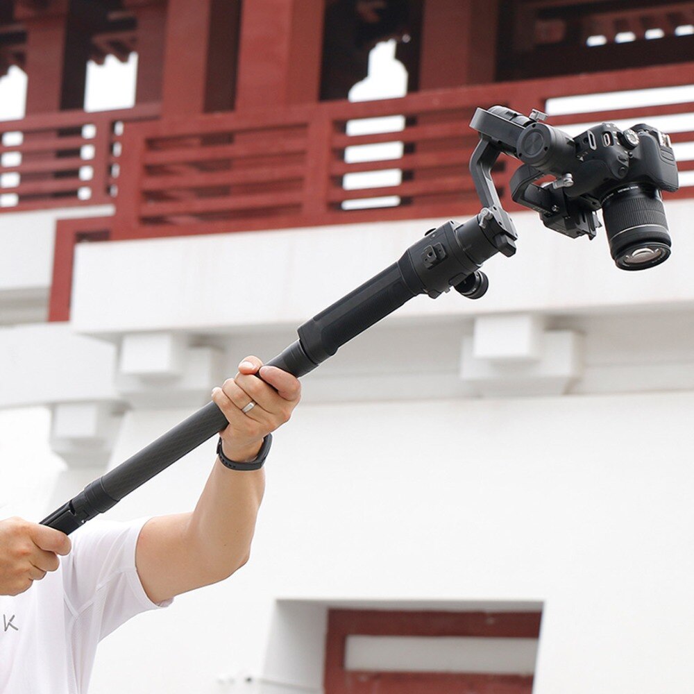 Portable Camera Stabilizer Carbon Fiber Pole Extension Rod Selfie Stick Tripod Mount Adapter Tube for DJI/Zhiyun/Feiyu Gimbal