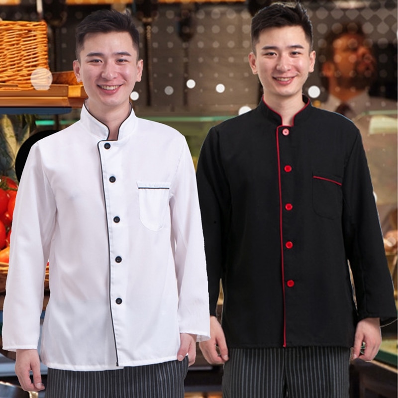 Long Sleeve Chef Uniform Kitchen Restaurant Cooking Clothes Bakery Catering Uniform Breathable Waiter Work Wear Chef Jackets