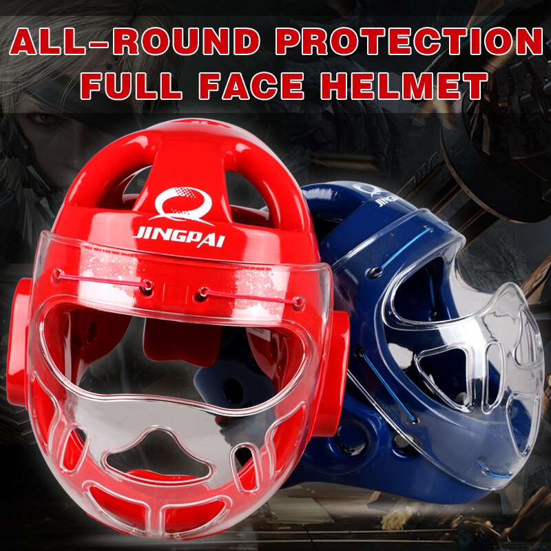 adulte enfants casque de karaté fitness taekwondo casques WTF casque protecteur avec masque facial support de protection complet