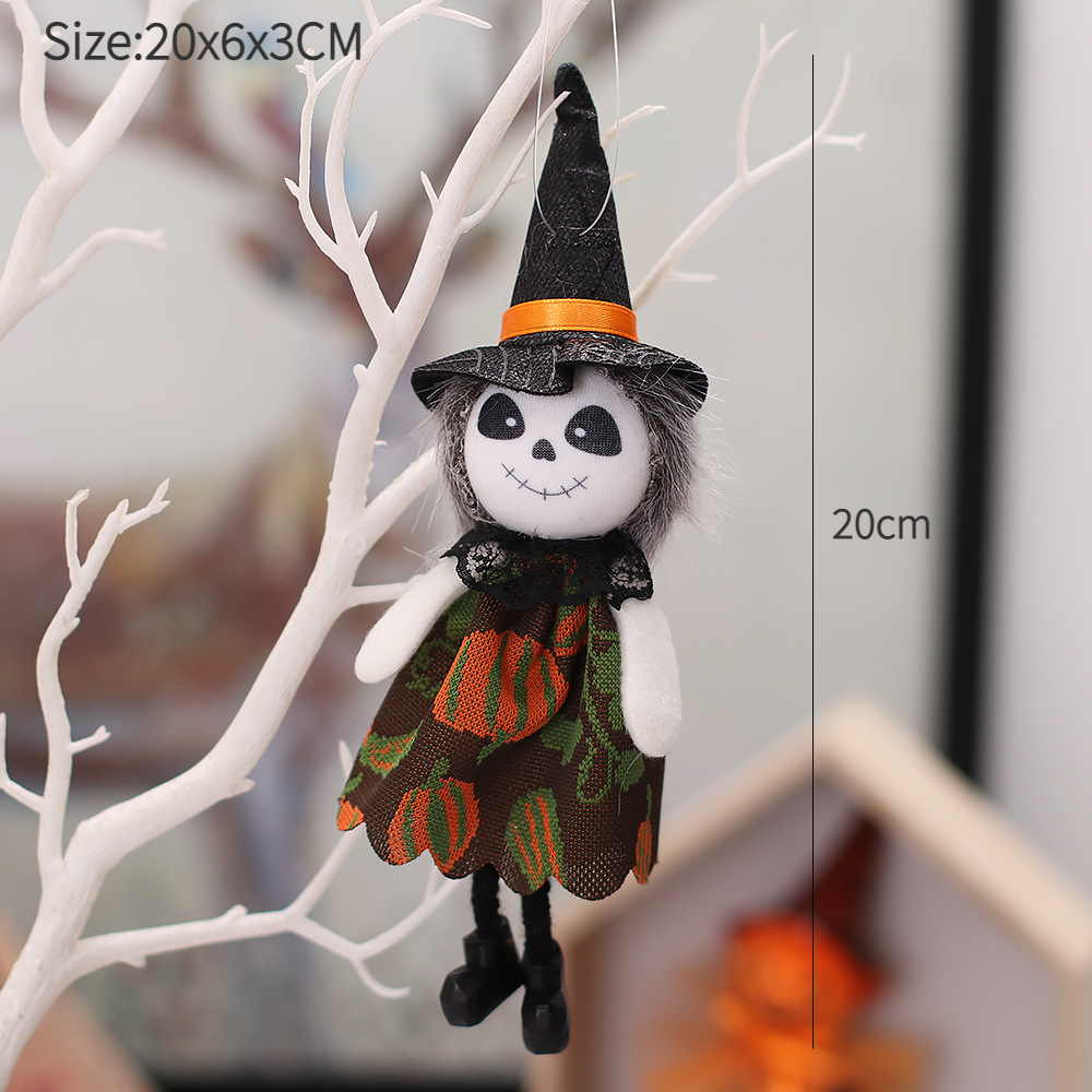Halloween-dekorasjoner dukkebardekor gresskar spøkelsesheks anheng skummel halloween barn halloween-festdekorasjon til hjemmet: Mørk khaki