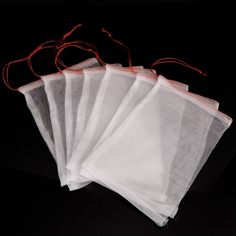 Bolsa de plástico de nailon para almacenamiento de plantas y frutas, protección contra insectos y aves, tamaño 10x20, 15x25, 20x30, 25x35cm