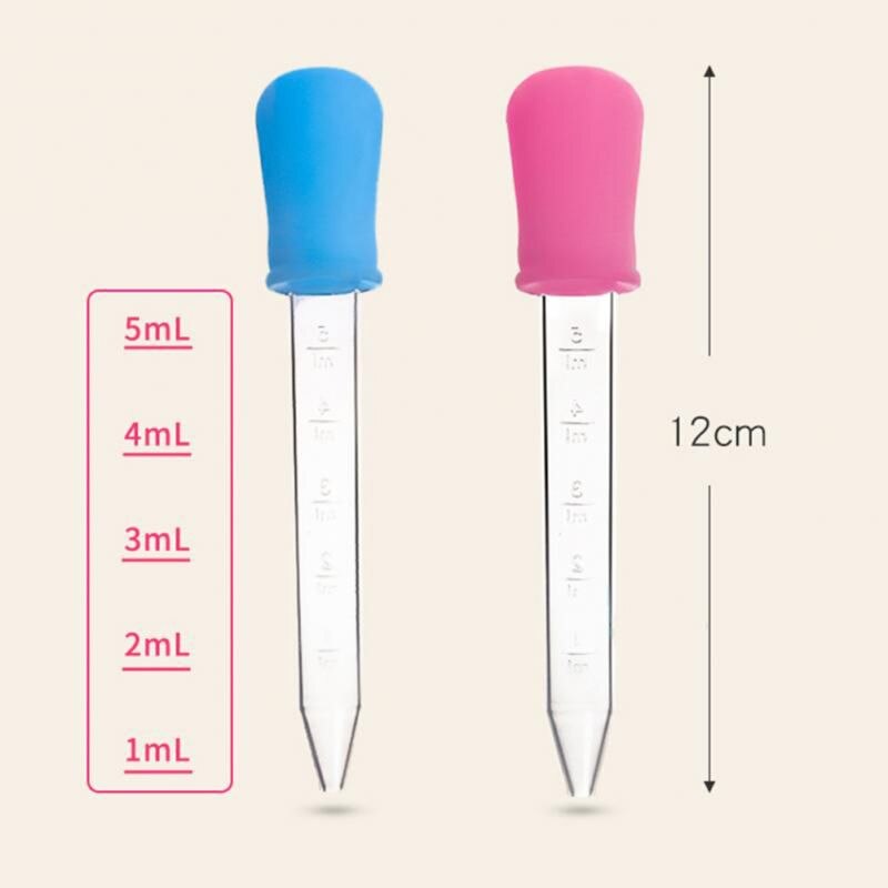 1/2/5/6/7Stck 5ML Baby Kleine Tropfer Medizin Zubringer Art Medizin Gerät silikon Pipette Flüssigkeit Lebensmittel Tropfer Kleinkind Utensilien