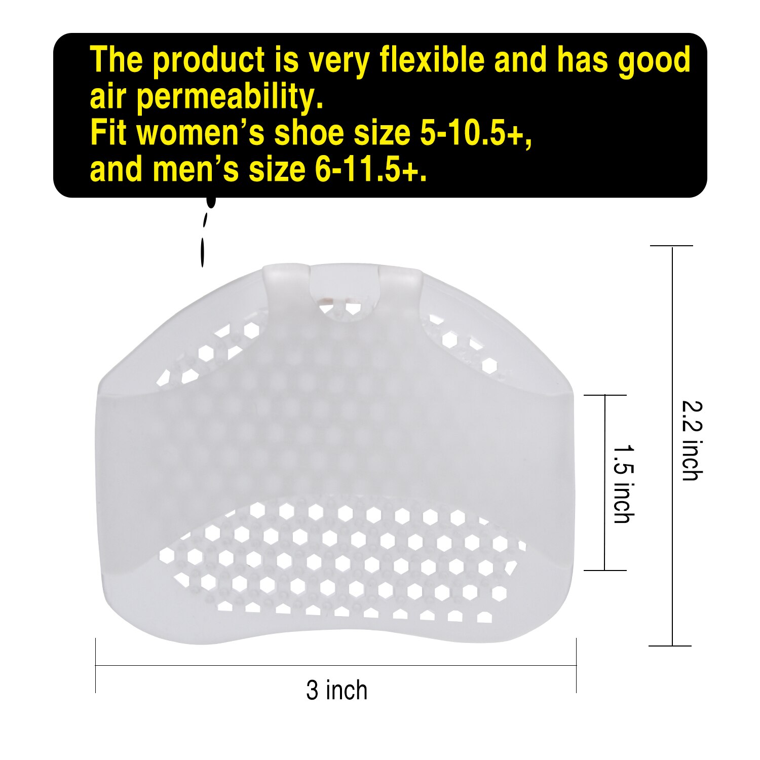 Sumifun-plantillas de Gel de silicona para el antepié, 2 uds., almohadillas para zapatos de tacón alto de mujer, plantilla para pies, callos, blíster, cuidado de callos, blanco y Beige