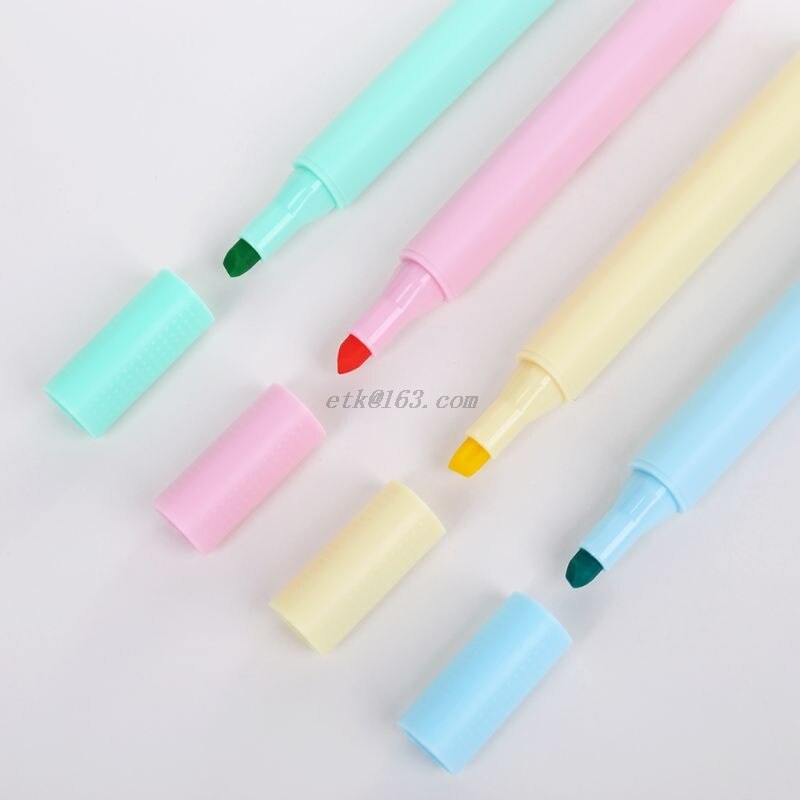 8 stk/sæt fluorescerende pen highlighter blyant candy farve tegnetusch