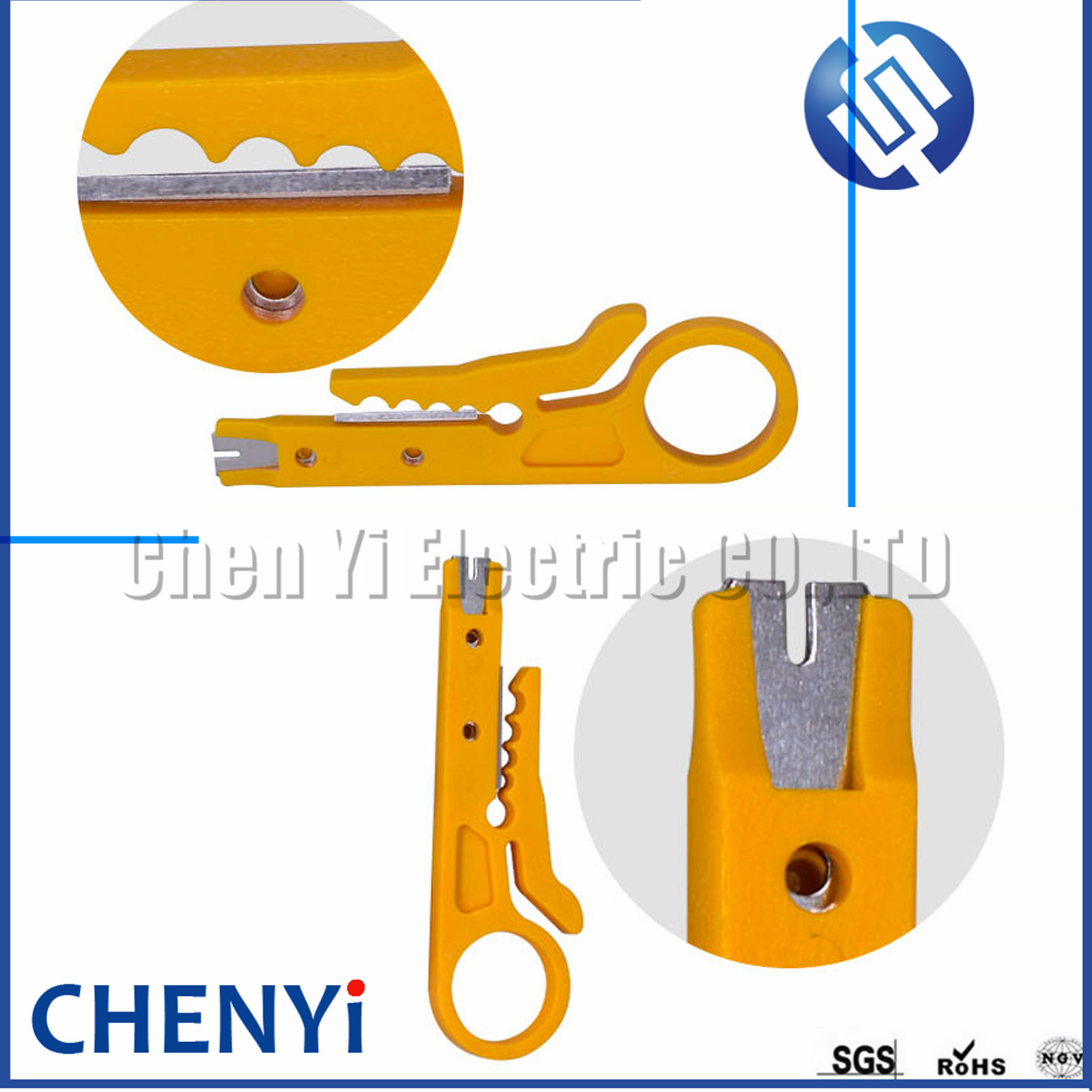 Mini Wire Stripper Kabel Cutter Draagbare Roterende Punch Down Netwerk Utp Crimper Tangen Krimptang Mes Pocket Multitool
