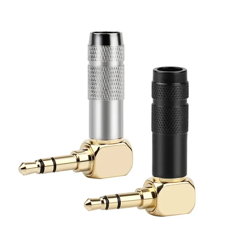 Conector Jack 3,5mm 90 grados para soldar 1/8 "3 4 polos conector de auriculares conector de Audio ángulo recto chapado en oro 3,5 electrónica de consumo: Otros /  Opción 1