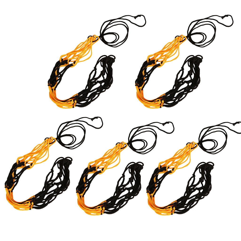 Nylon 5PCS Nylon Net Zak Bal Carrier voor Een Volleybal Basketbal Voetbal 7.23
