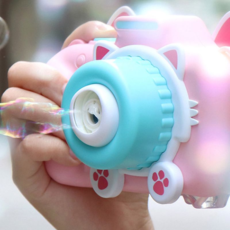 Automatische Bubble Blower Met Lichte Muziek Elektrische Cartoon Maker Camera Speelgoed Y4UD