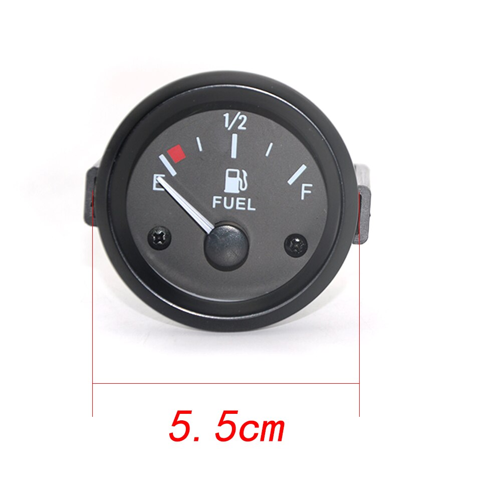DC12V 2" 52mm Fuel Level Gauge Car Meter White LED Light With Fuel Float Sensor Automotive Gauges Black Rim For Car Auto Boat