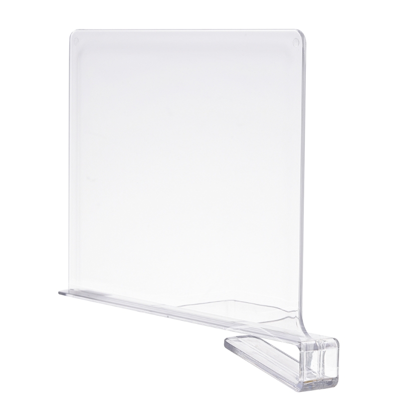 2 Pcs Clear Acrylic Shelf Dividers for Closet Wood Closets Shelf Separator and Organizer Multipurpose Classification for
