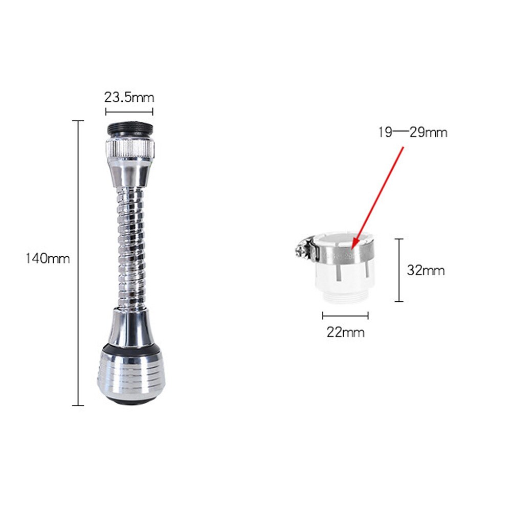 360 grad Drehbare Wasserspar klopfen Diffusor Auslauf Wasserhahn Bubbler Verlängerung klopfen Wasserhahn Belüfter blasiert flexibel Adapter Spritzgerät